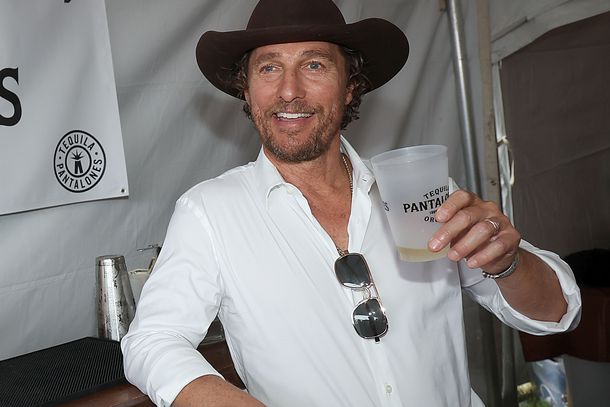 Actor Matthew McConaughey celebrating the launch of his Pantalones Tequila in November 2023